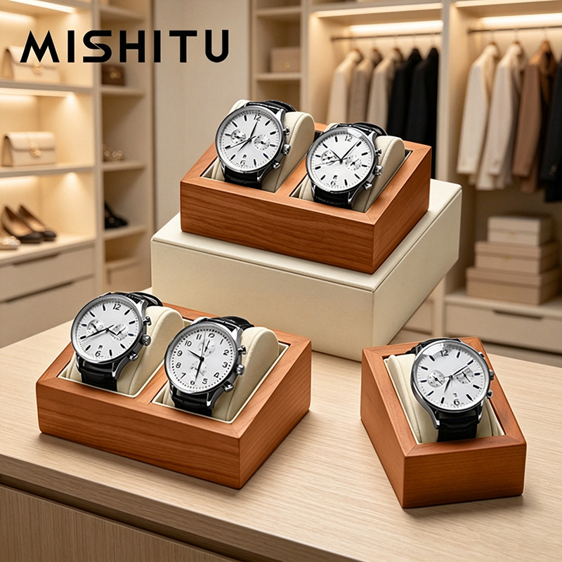 Jewelry For Watches - กล่องเก็บนาฬิกาข้อมือไม้แท้ MISHITU สำหรับผู้ชาย กล่องจัดเก็บนาฬิกาข้อมือแบบ 1/2 ช่อง