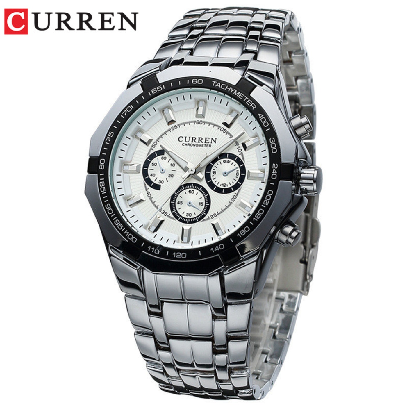 Jewellery Watches - CURREN ผู้ชายแบรนด์หรูทหารกีฬาบุรุษนาฬิกาเหล็กควอตซ์นาฬิกาผู้ชายนาฬิกากันน้ำธุรกิจนาฬิกาเรลิโอ มาสคูลิโน