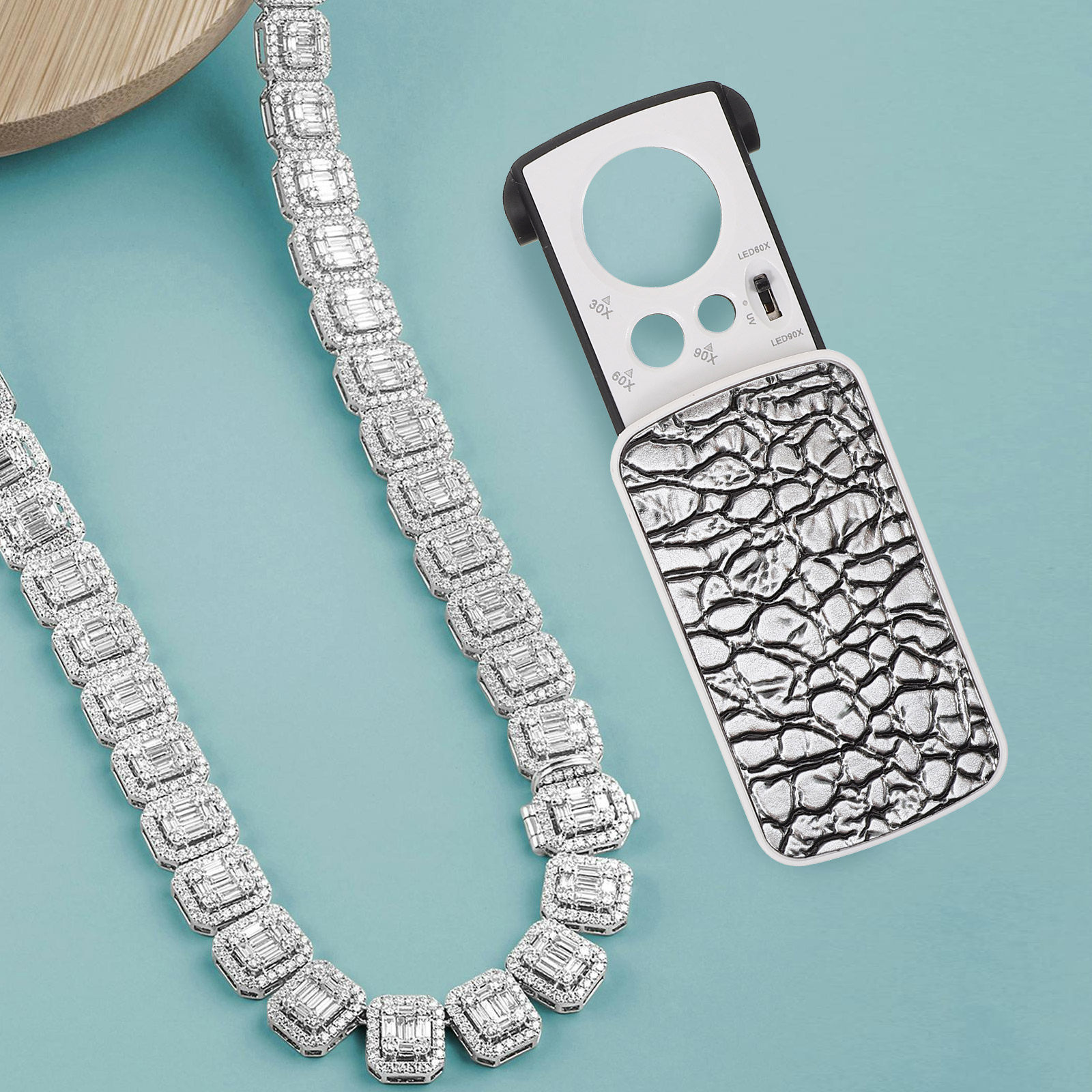 Collectors Coins Jewelry & Watches Of Smithtown - แว่นขยาย LED แบบพกพา 2 ชิ้น กำลังขยาย