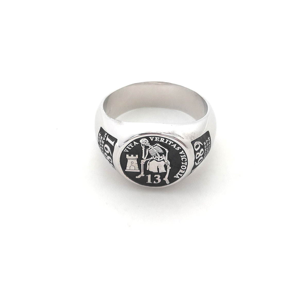แกะสลักที่กําหนดเอง 17 มม.รอบแ - Mens Signet Ring บทวิจารณ์และราคา