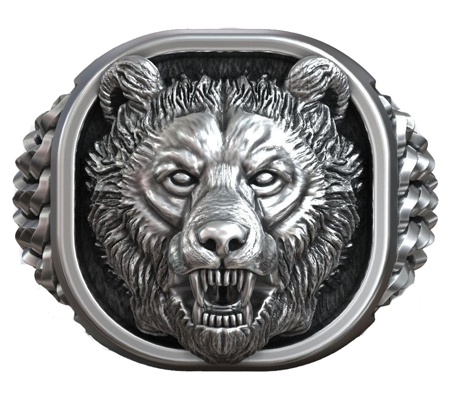 ตราประทับรูปหัวหมีไวกิ้ง นอร์ด - Mens Signet Ring บทวิจารณ์และราคา