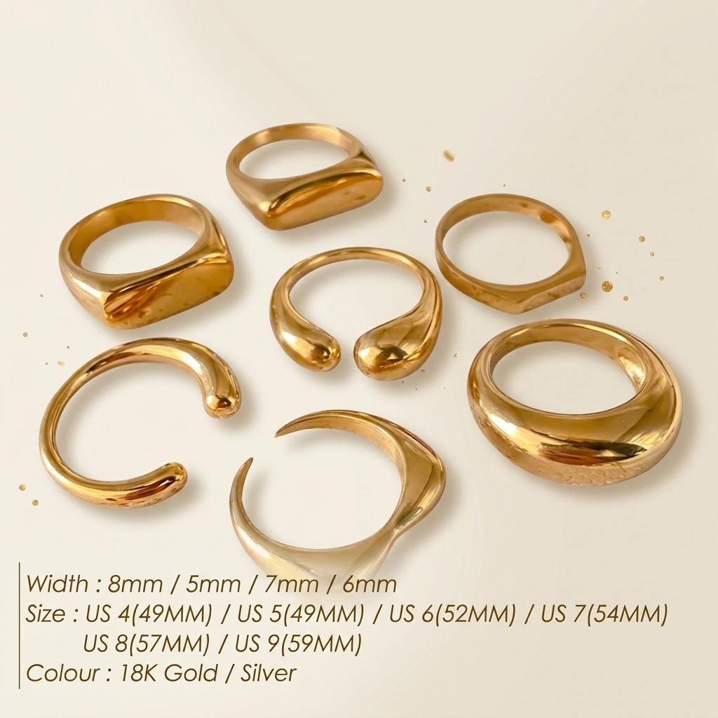 แหวนสแตนเลสสตีลทรงหนา St-Delan - Mens Signet Ring บทวิจารณ์และราคา