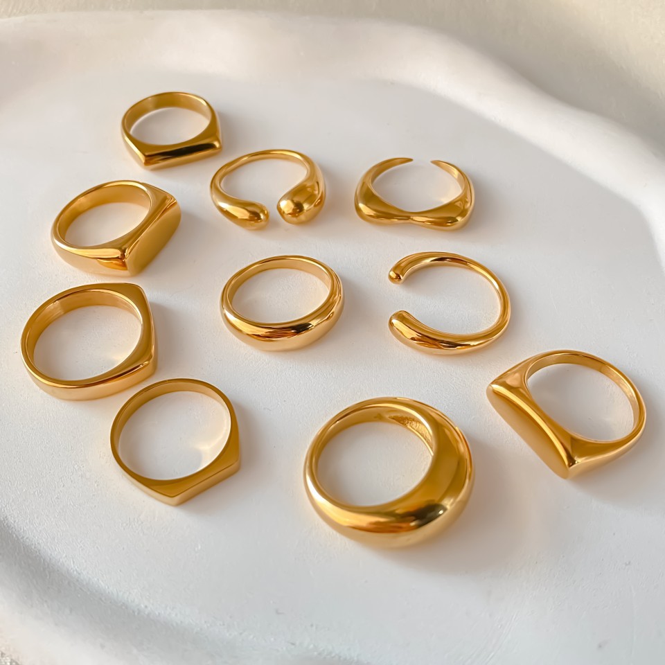 แหวนสแตนเลสสตีลทรงหนา St-Delan - Mens Signet Ring บทวิจารณ์และราคา