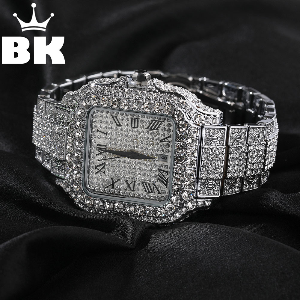 BLING KING Iced Out Men's Squa - King'S Jewelry Watches บทวิจารณ์และราคา