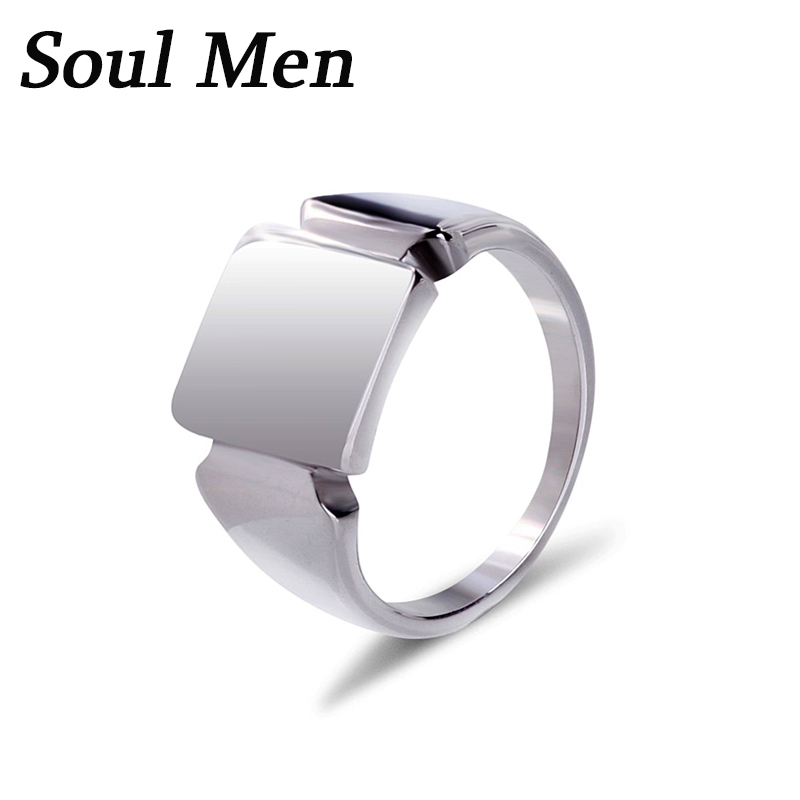 Soul Men แหวนไทเทเนียมเหล็กสํา - Mens Signet Ring บทวิจารณ์และราคา
