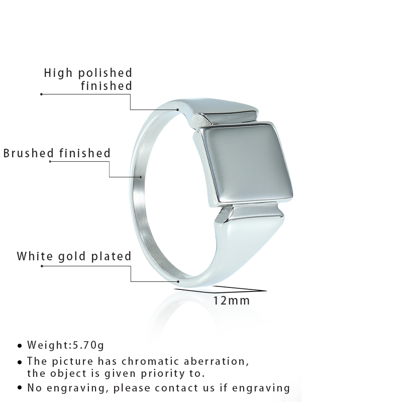 Soul Men แหวนไทเทเนียมเหล็กสํา - Mens Signet Ring บทวิจารณ์และราคา