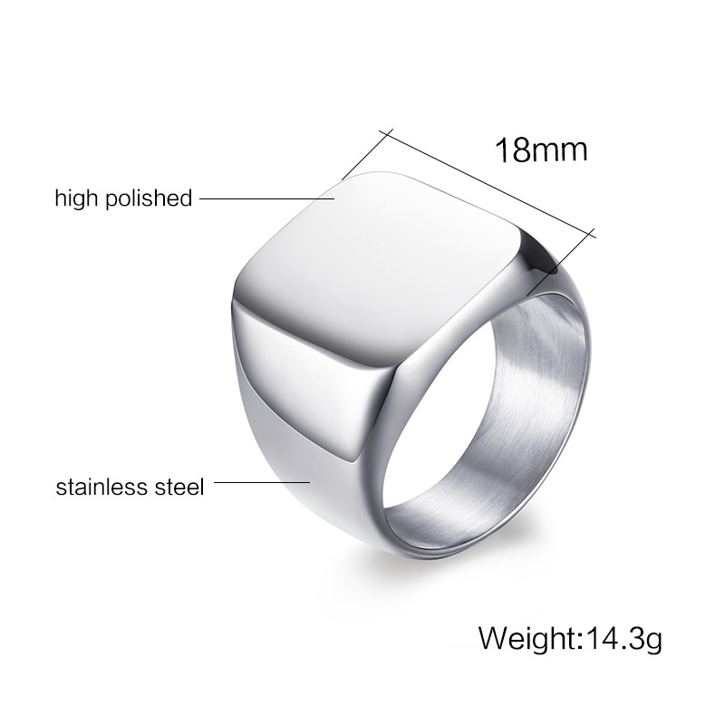 Vnox สีทองแหวนสําหรับผู้ชายผู้ - Mens Signet Ring บทวิจารณ์และราคา