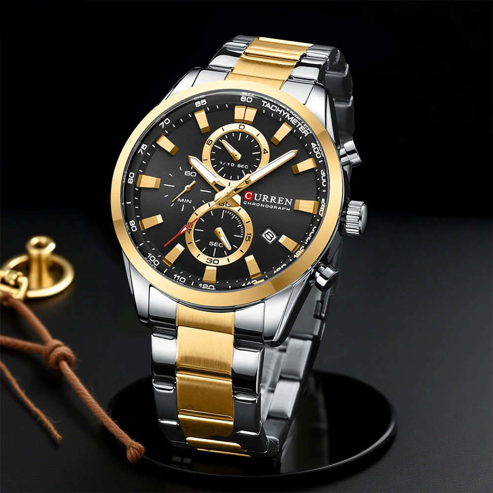 CURREN ลำลองควอตซ์โครโนสปอร์ตน - Jewellery Watches บทวิจารณ์และราคา