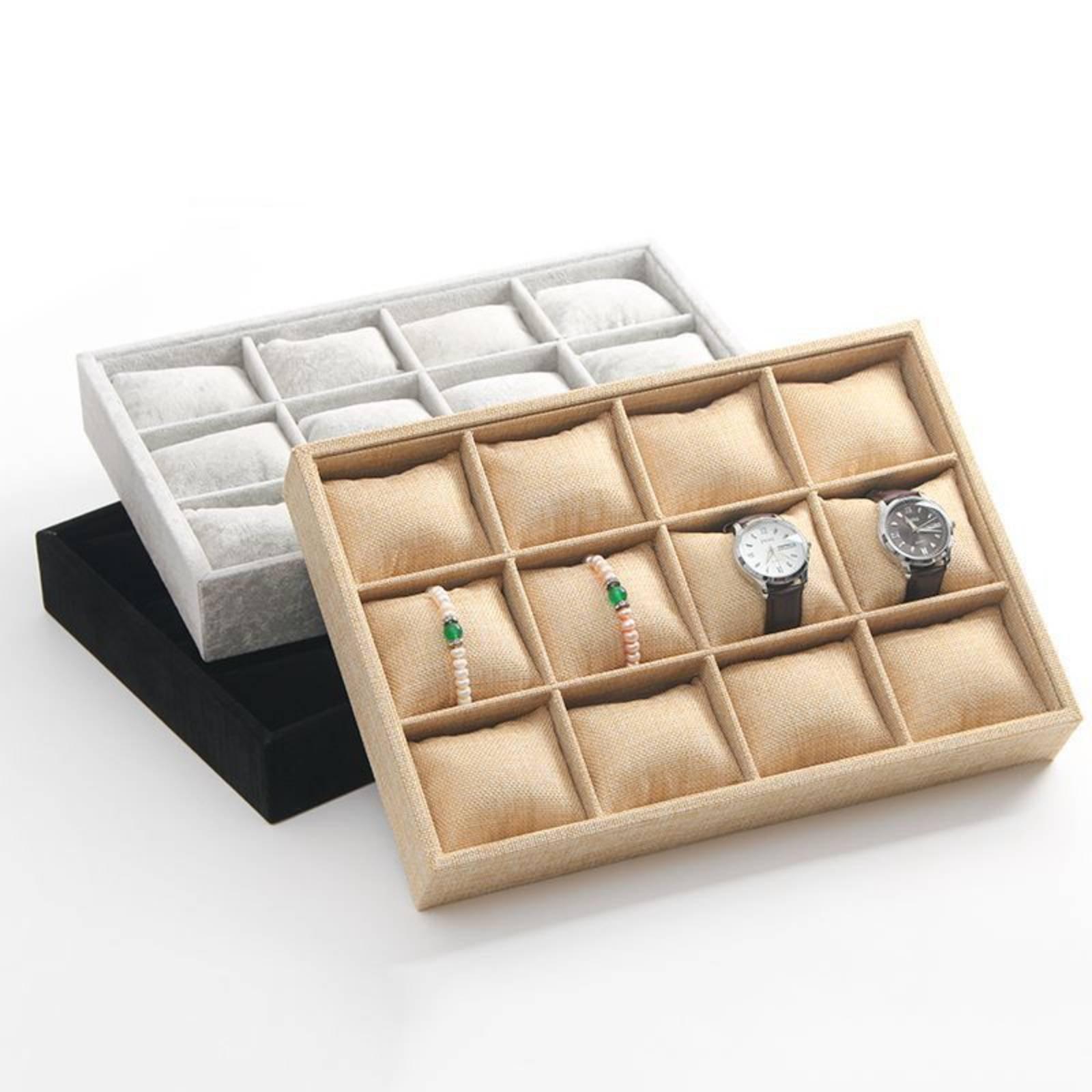 ถาดวางเครื่องประดับผ้าแบบเปิดด - Jewelry For Watches บทวิจารณ์และราคา