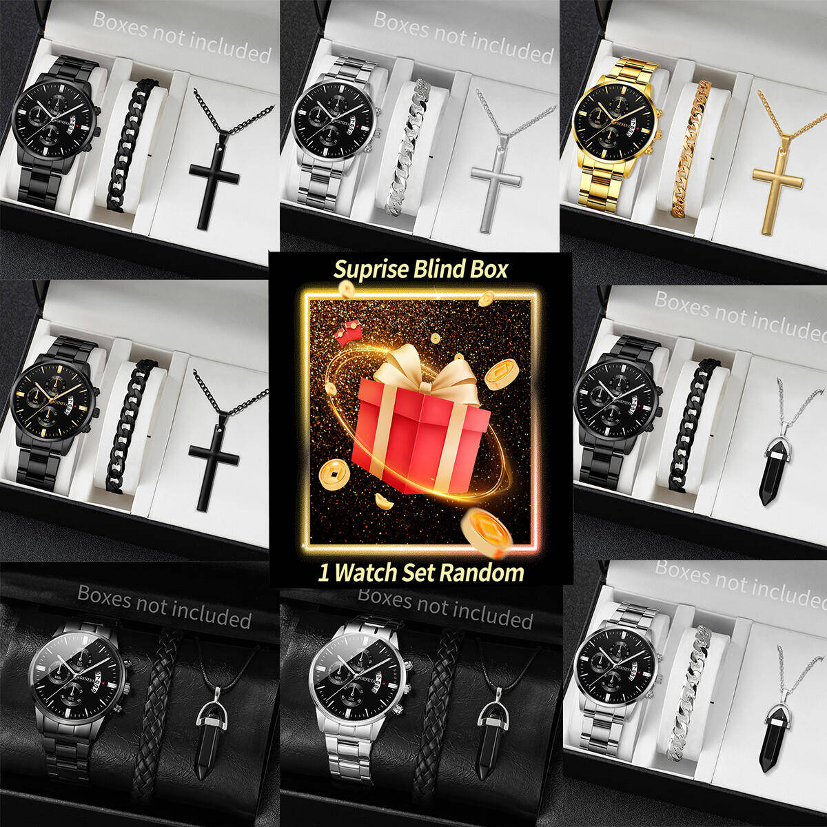 นาฬิกาข้อมือเซอร์ไพรส์แบบสุ่ม- - Jewellery Watches บทวิจารณ์และราคา