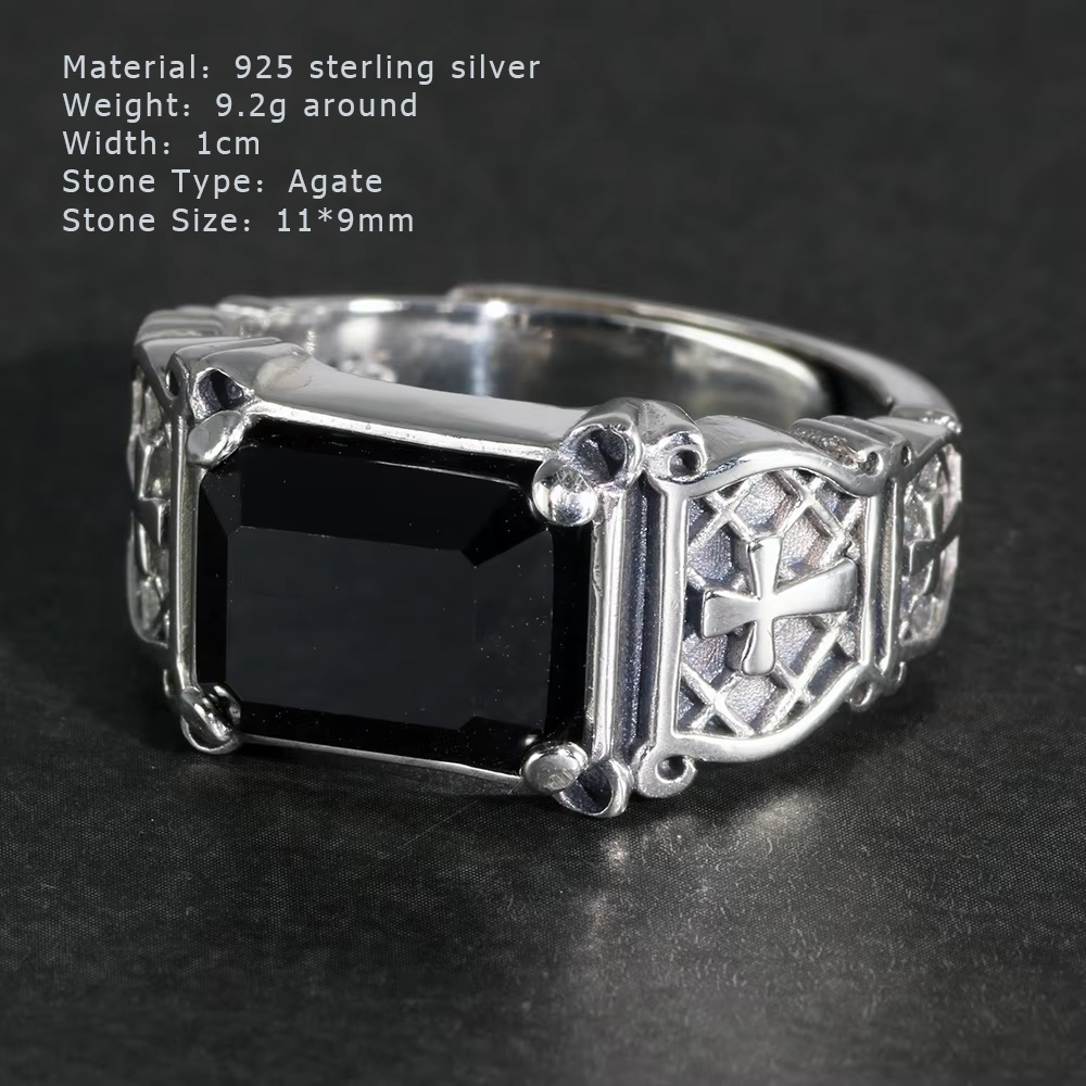 Vintage Punk เงิน 925 เครื่องป - Mens Signet Ring บทวิจารณ์และราคา